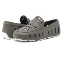 Mocasines Shoe Floafers Prodigy Driver De Eva Para Niños, Color Blanco Y Pizarra