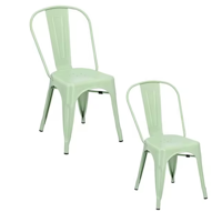 Habita2 Chile - Pack 2 Sillas Tolix Metalica Resistente Para Exterior - Menta