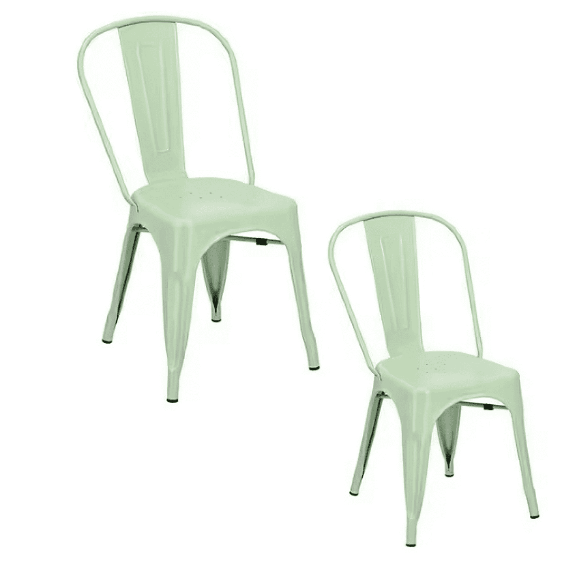 Habita2 Chile - Pack 2 Sillas Tolix Metalica Resistente Para Exterior - Menta