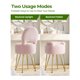thumbnail image 5 of Taburete de tocador GREENSTELL con respaldo plegable para almacenamiento, color rosa, 5 of 7
