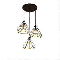 Genérico - Lámpara Colgante Industrial Vintage Diamante Pirámide Lau