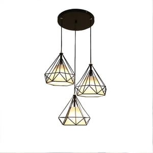 Genérico - Lámpara Colgante Industrial Vintage Diamante Pirámide Lau