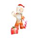 thumbnail image 4 of Hombre De Pan De Jengibre Inflable De Navidad Con Sombrero De Papá Noel Para Jardín De Césped, 4 of 5