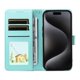 thumbnail image 3 of Funda Cartera para Motorola Edge 50 Ultra 5G Perro Cachorro Grabado con Tarjetas Soporte Correa Verde, 3 of 6