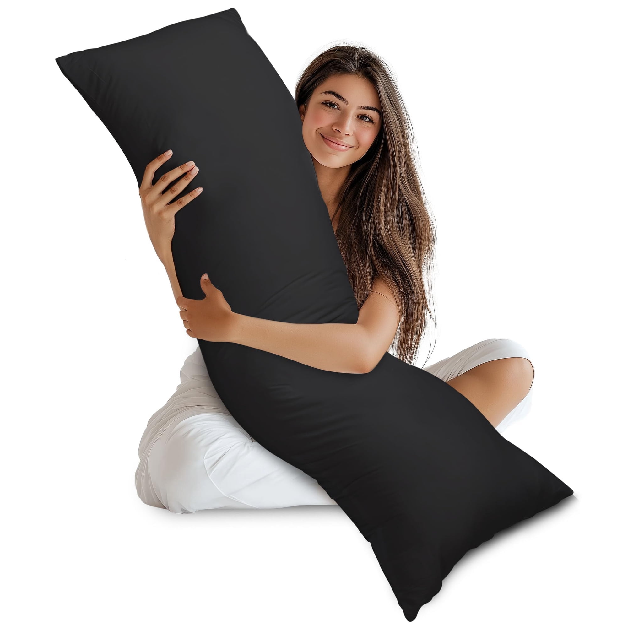 Body Pillow Utopia Bedding - Almohada De Cuerpo Completo Para Adultos, Color Negro