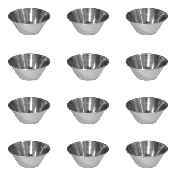 12 Pocillos Salsero Acero Inoxidable 45ml Norplat