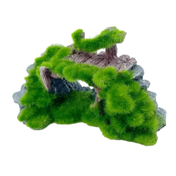 Acuario Decoración Rocalla Ornamento Resina Puente Cueva Decorativa Paisaje Artificial para Peceras Jardín Tanque Reptiles Apto para Acuario Jardín Mi
