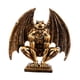 thumbnail image 5 of Estatua De ángel Demonio, Figura De Resina Dorada Para Gabinete, Centro De Mesa Interior, 5 of 5
