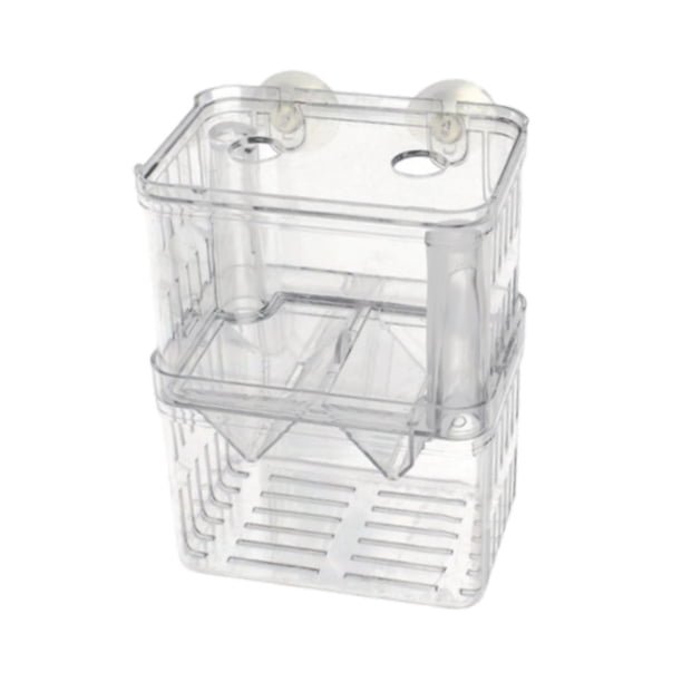 Caja De Reproducción De Peces Con Tazas De Succión Caja De Eclosión Acrílica Para Pez Payaso Betta M