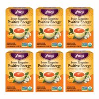 Té Yogi Sweet Tangerine Positive Energy, 16 Bolsas, Paquete De 6