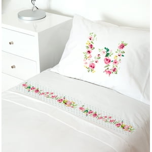 Tuyo Print - Juego De Sábanas 1,5 Pl Letras Vintage W