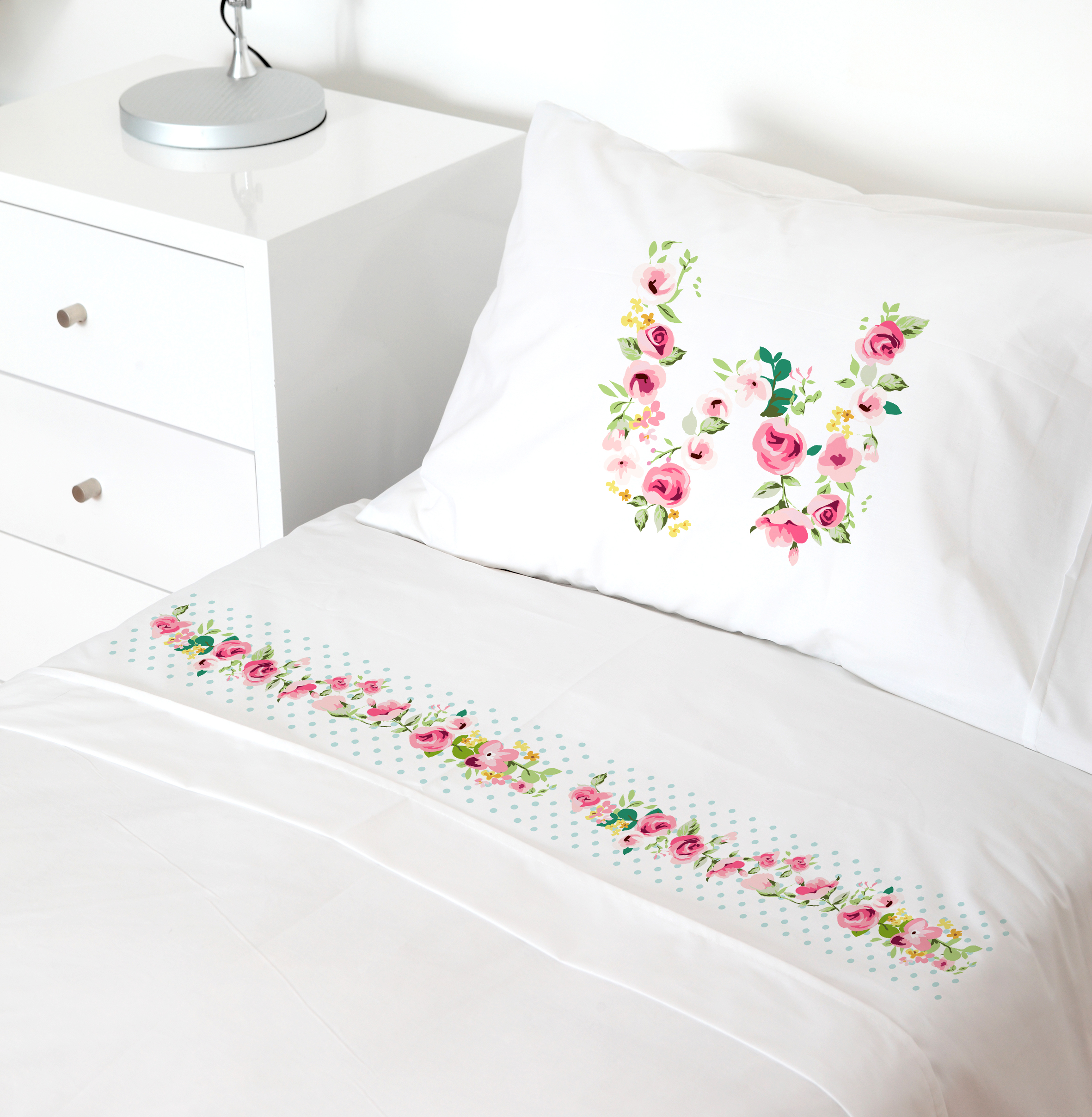 Tuyo Print - Juego De Sábanas 1,5 Pl Letras Vintage W