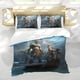 thumbnail image 5 of God of Wars Conjunto de sábanas temático, trío de piezas, cómodo y amigable con la piel, diseño único, regalo de decoración para el hogar para familiares, amigos y fans,135X200cm, 5 of 6