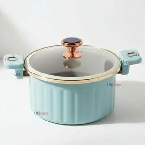 Line - Olla De Micro Presión Esmalte Antiadherente Capacidad 10 Litros Color Azul