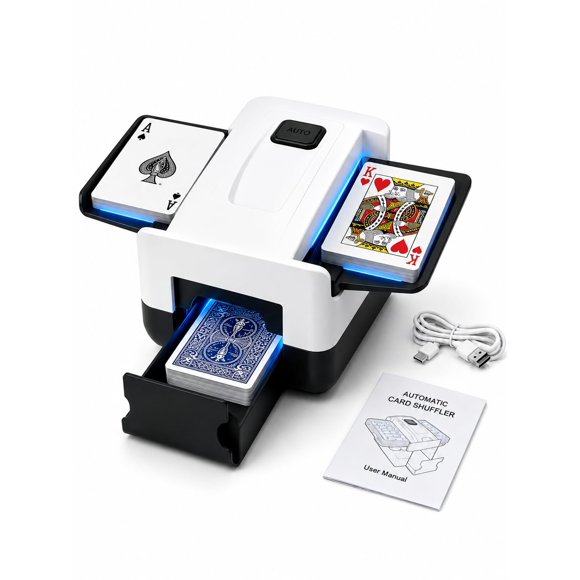 Mezclador de Cartas Demolike 2 Barajas Recargable USB‑C