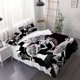 thumbnail image 1 of 3pcs Watanabe Onato Black And White Creative Puzzle Duvet Cover Set - Bed Set with Printed Patterns Includes a Fitted Sheet And Pillowcases - Suitable for Bedrooms, 1 of 5