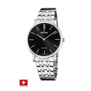 Reloj F20045/4 Festina Swiss Negro Hombre Acero Clásico