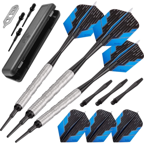 Soft Tip Darts Fat Cat Bulletz, 90% tungsteno, 18 g, con funda