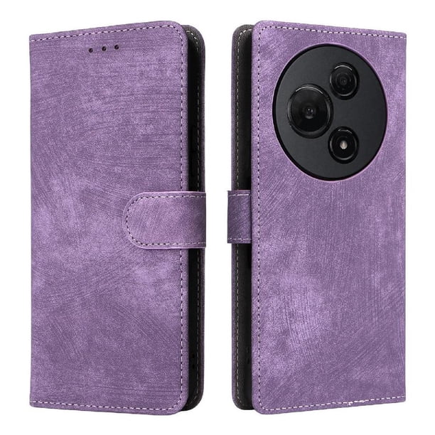 Funda Billetera para TCL 60 NXTpaper con Soporte - Cartera de Cuero con Ranuras Morado