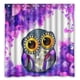 thumbnail image 1 of Cortina de ducha de baño con diseño de búho morado, serie Animal, con ganchos, tamaño 66 x 72 pulgadas, 1 of 3
