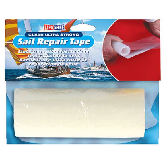 Cinta de reparación Sail Patch LifeSafe, transparente, ultrarresistente