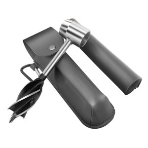Ioensy - Llave De Barrena Manual Herramienta Manual Multiherramienta Bushcraft Puncher Para Supervivencia Camping Gris