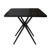 Escandinavia - Mesa Cocina Terraza Jardín Cuadrada Elvan 71X70X70 Negra