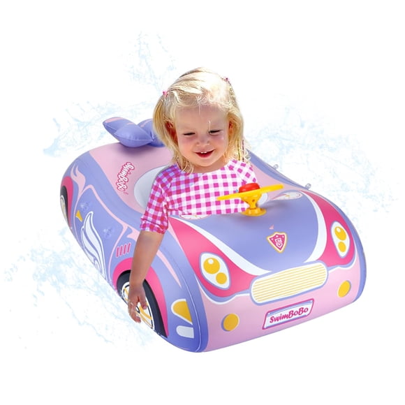 Flotador de piscina para bebés RADSHSP 3D para coche y niños pequeños, 79 x 61 x 27 cm