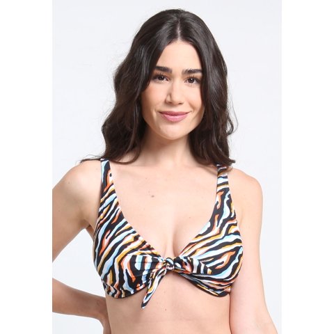 Samia - Bikini Anudado Copa C - D Estampado Naranja 48