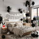 thumbnail image 2 of Kit Decoración Cumpleaños Globos Happy Birthday y Corazones Negro Plata, 2 of 3