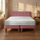 thumbnail image 2 of Cama Europea Zen Best 2 Plazas 190 Cm Colchon Espuma Con Funda Velvet Palo Rosa + Respaldo, 2 of 4