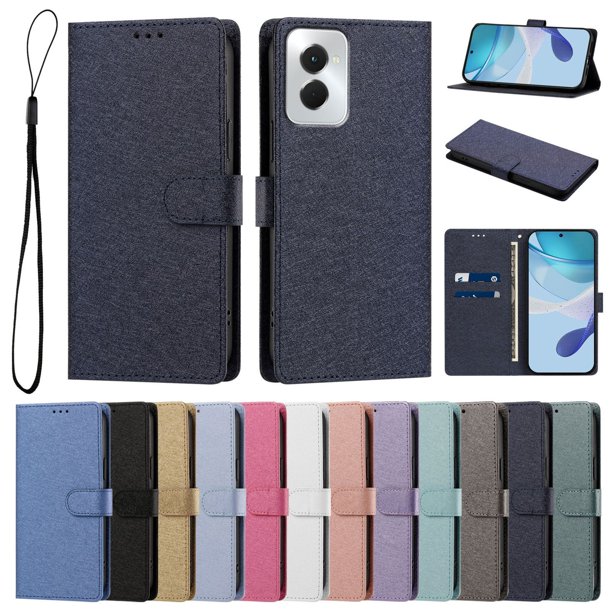 Cartera Protectora para Motorola Moto G Power 2024 con Soporte, Azul Marino
