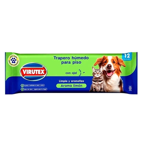 Virutex - Pack X 4 Trapero Húmedo Pets 12 Und Limón