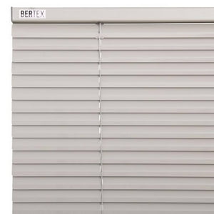 Bertex - Persiana De Aluminio Color Gris, Alto Ajustable Máximo De 140 Cm X Ancho A Elección Para Sala, Living, Oficina O Escritorio (105 Cm De Ancho X 140 Cm De Alto)