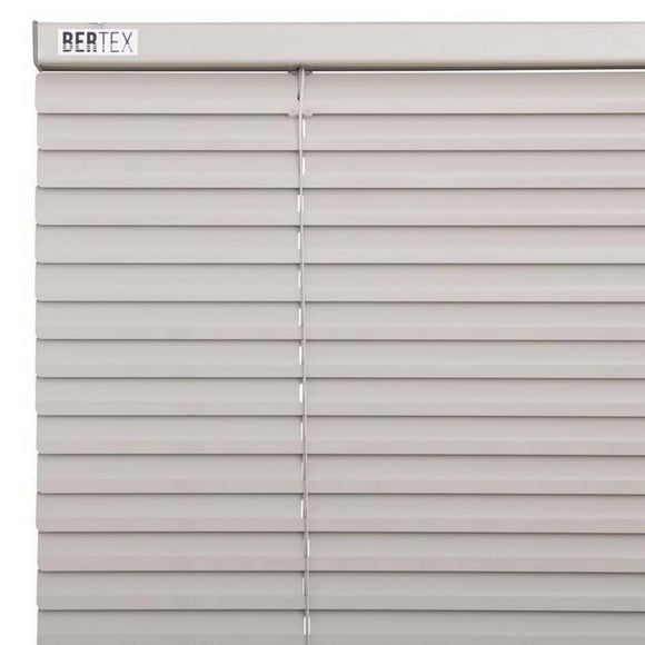 Persiana de Aluminio color Gris, Alto Ajustable máximo de 140 cm x Ancho a Elección para Sala, Living, Oficina o Escritorio (150 cm de Ancho x 140 cm de Alto)
