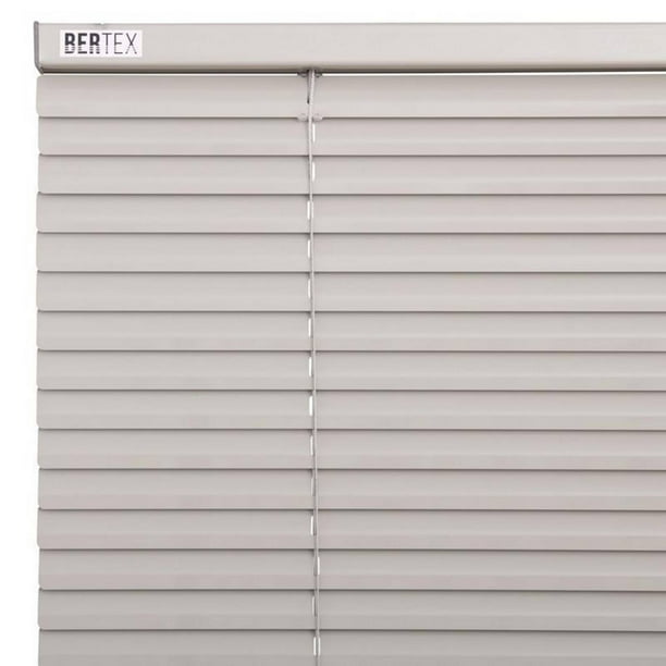 Persiana de Aluminio color Gris, Alto Ajustable máximo de 140 cm x Ancho a Elección para Sala, Living, Oficina o Escritorio (100 cm de Ancho x 140 cm de Alto)