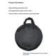 thumbnail image 3 of Bolsa de tambor mudo, bolsa de práctica de tambor mudo portátil de 12 pulgadas Bolsa de la almohadilla del paño de Oxford negro (negro), 3 of 3