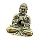 thumbnail image 4 of Pequeña Estatua De Buda Sentado De Latón, Escultura De Mesa Para Amantes Del Té, Accesorio De 2,6x3cm, 4 of 5