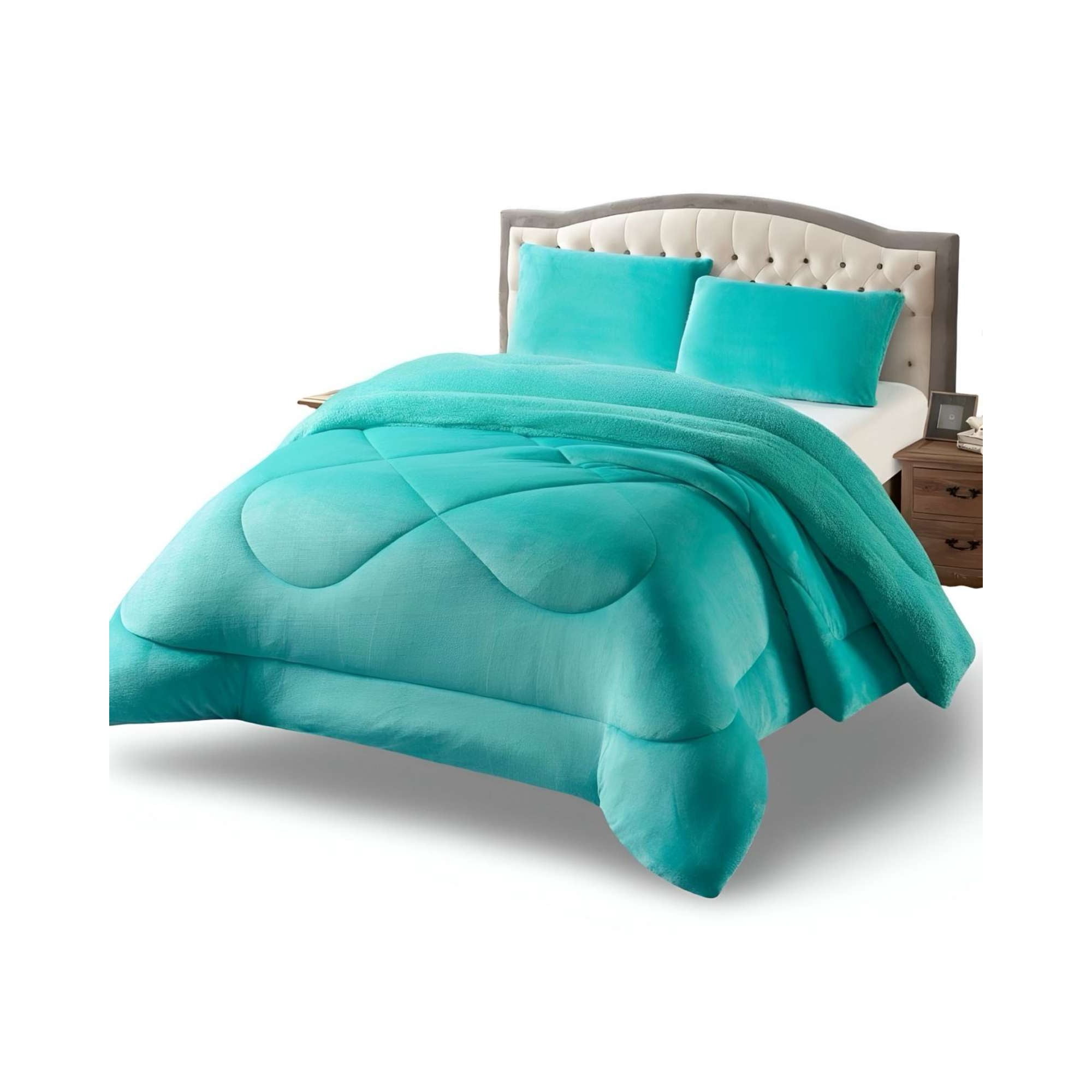 Imac Hogar - Cubrecama Plush Con Chiporro Acolchado Liso King