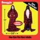 thumbnail image 5 of Manta con mangas Snuggie de forro polar 71 × 54 cm a cuadros de búfalo, 5 of 6