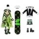 thumbnail image 3 of Rainbow High Winter Break Jade Hunter Muñeca de moda verde de vacaciones de invierno 2 trajes completos Snowboard, 3 of 3