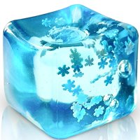 Cubo De Hielo Stress Ball Twcare Con Copos De Nieve En Su Interior