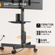 thumbnail image 2 of Carrito de TV móvil Perlegear para televisores de 23 a 60 pulgadas, USB, alimentación AC, 2 of 8