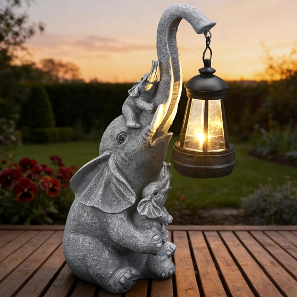 Estatua solar de elefante IDEA SHOW para decoración de jardín exterior
