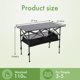 thumbnail image 4 of Mesa de camping plegable portátil 94 x 53 x 48 cm de acero al carbono, 4 of 7