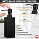 thumbnail image 3 of Dispensador De Jabón Gmisun De Vidrio Negro De 350 Ml Con Bomba De Acero Inoxidable, 3 of 7