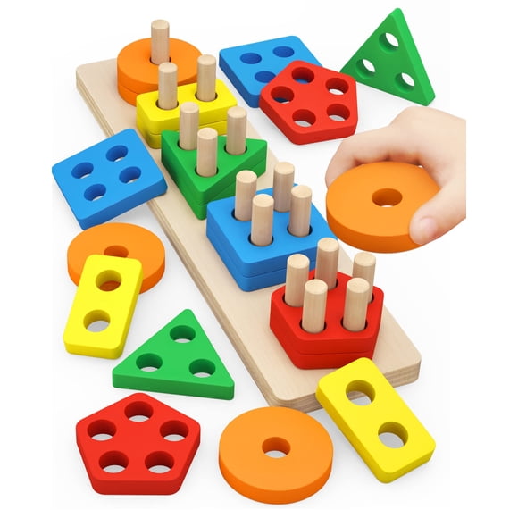 Montessori Toys Clasificador De Madera De 1 A 3 Años
