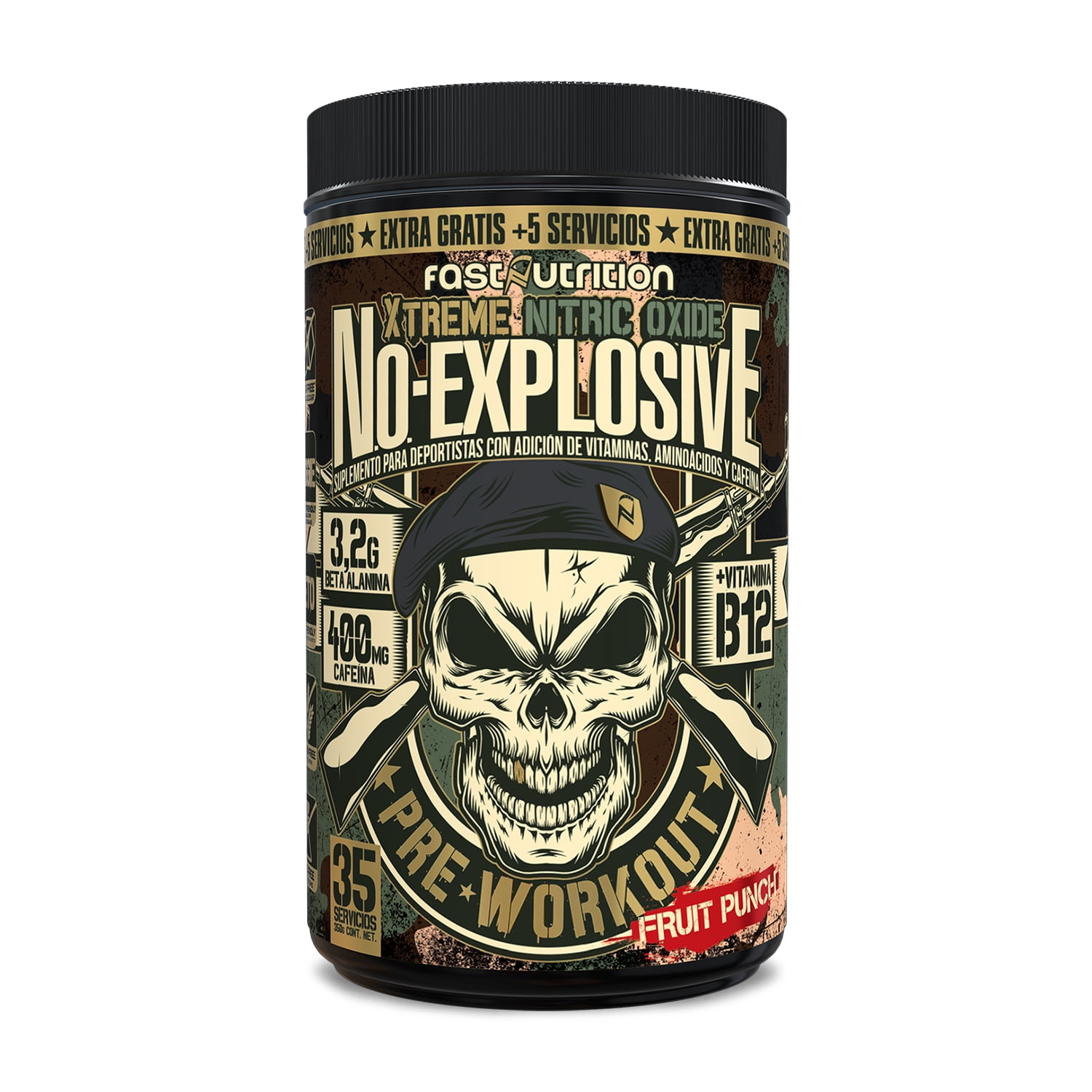 Fast Nutrition - Pre Workout N.o. Explosive 35 Serv Sabor Fruit Punch