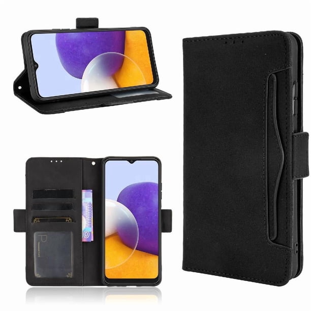 Funda Cartera Magnética para Samsung Galaxy A22 4G- Tarjetero Desmontable, Cuero PU, Soporte