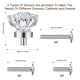 thumbnail image 4 of Perillas De Cristal Acabado Cromo Pulido Paquete De 4, 4 of 7